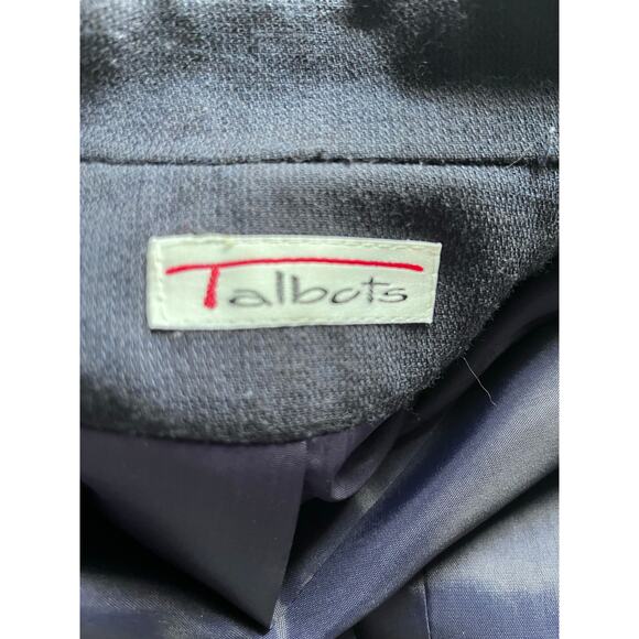 Talbots VTG Navy Blue Wool Blend Blazer 16 Career Business Old Money Preppy - Picture 4 of 4